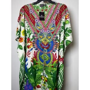 Kaftan Dresses for Women Beach Coverups, One Size Kaftans for Loungewear & Swim